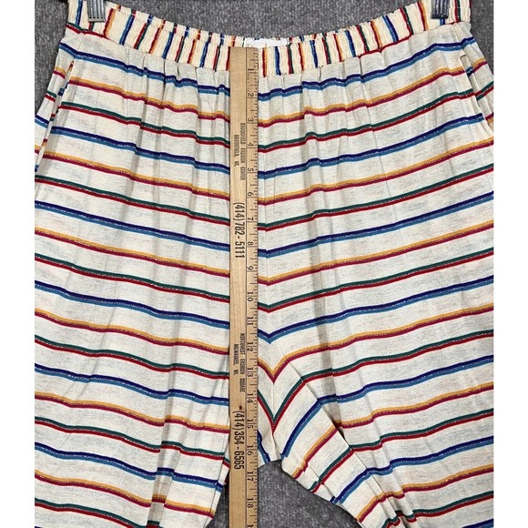 Its Pure Gould Rainbow Striped Wide Leg Pull On Capri Pants Womens Sz Large USA - Picture 9 of 12